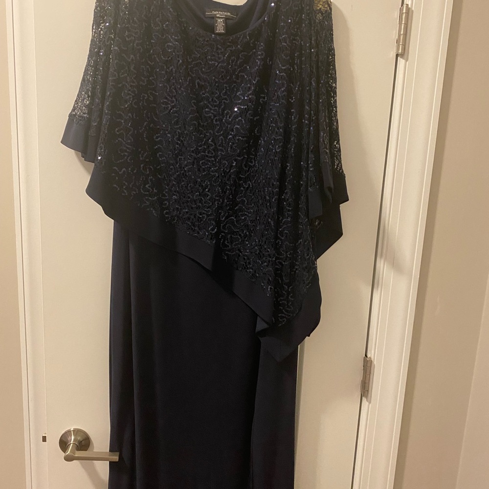 R&M Richards Navy Evening Gown Long Dress $80